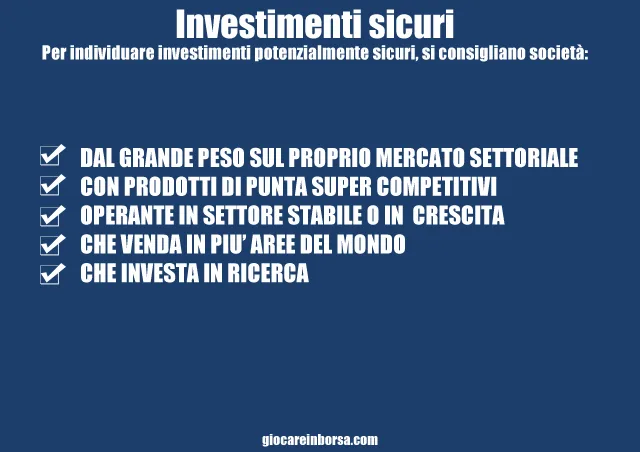 Fattori chiave per individuare buoni investimenti