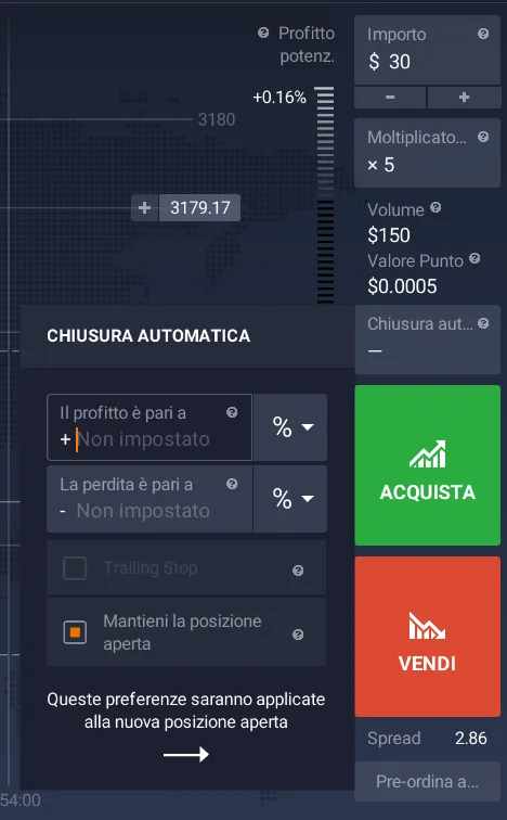 Come impostare stop loss e take profit su IQ Option