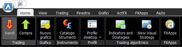 Menu di scelta rapida AvaTradeAct