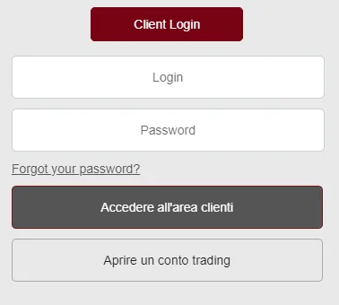 Modulo di login Instaforex