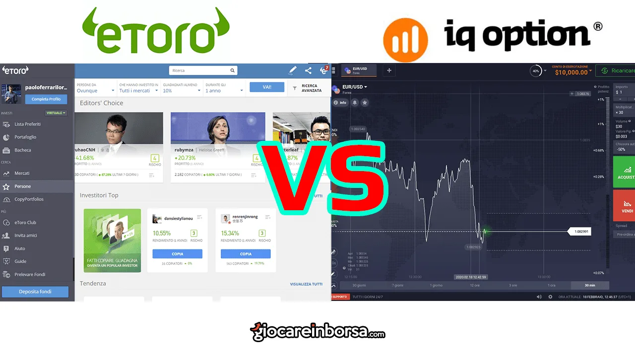 eToro vs IQ Option a Confronto: Qual è la Migliore?