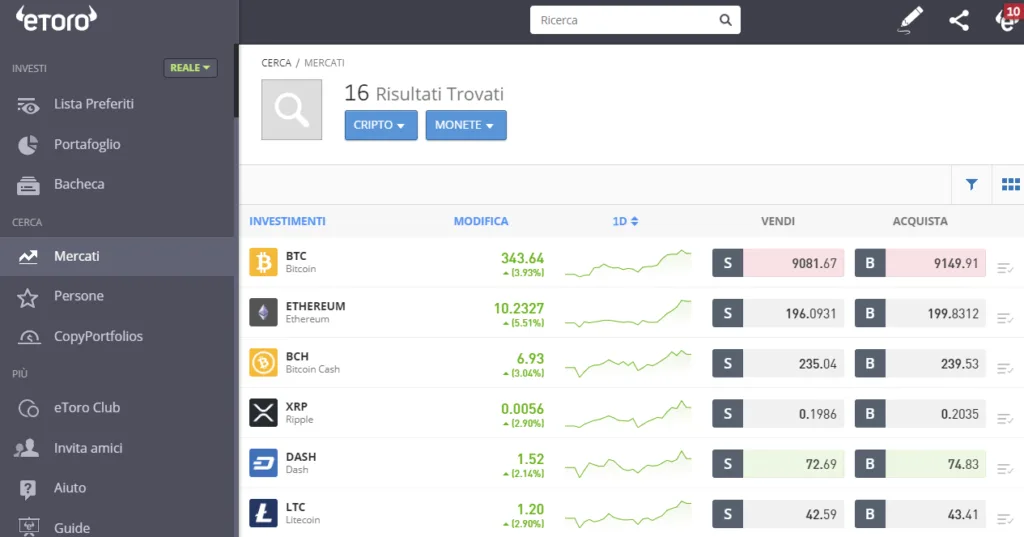 Il bitcoin disponibile su eToro con Skrill