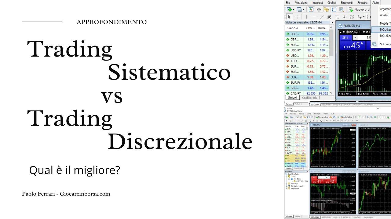Trading sistematico e discrezionale a confronto