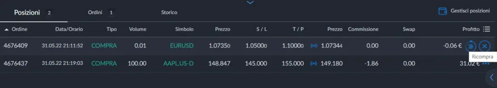 La funzione ricompra