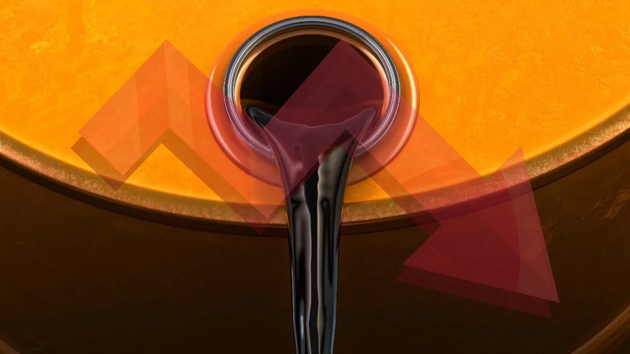 Il prezzo del petrolio è in discesa.