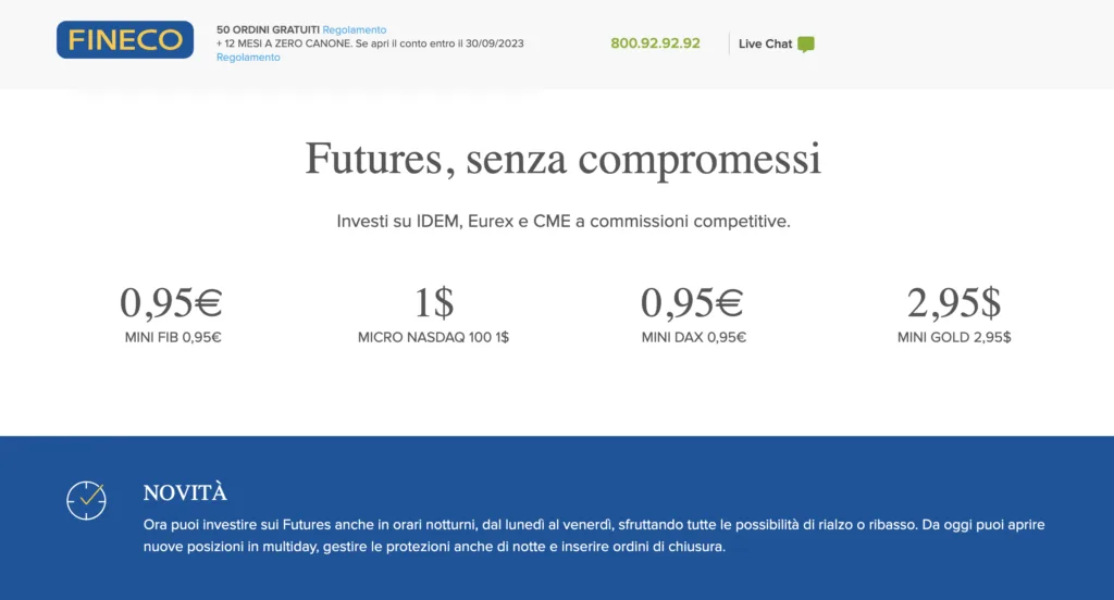 trading futures fineco