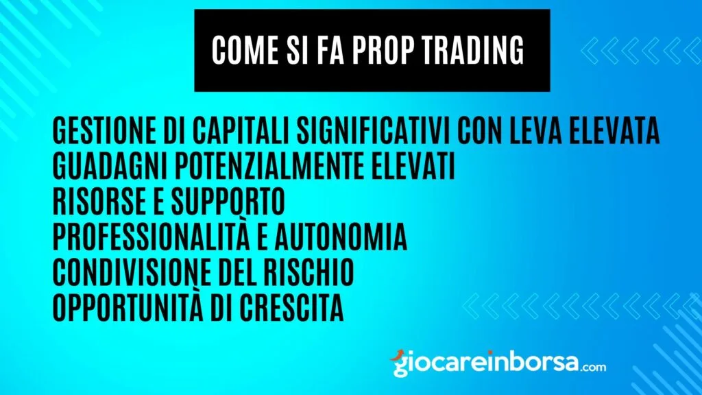 Vantaggi del prop trading per i prop trader