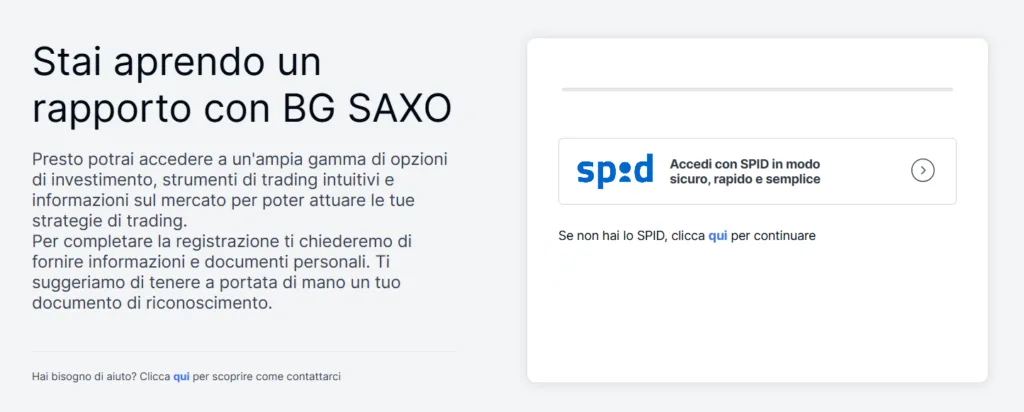 La seconda fase dell'iscrizione a BG SAXO