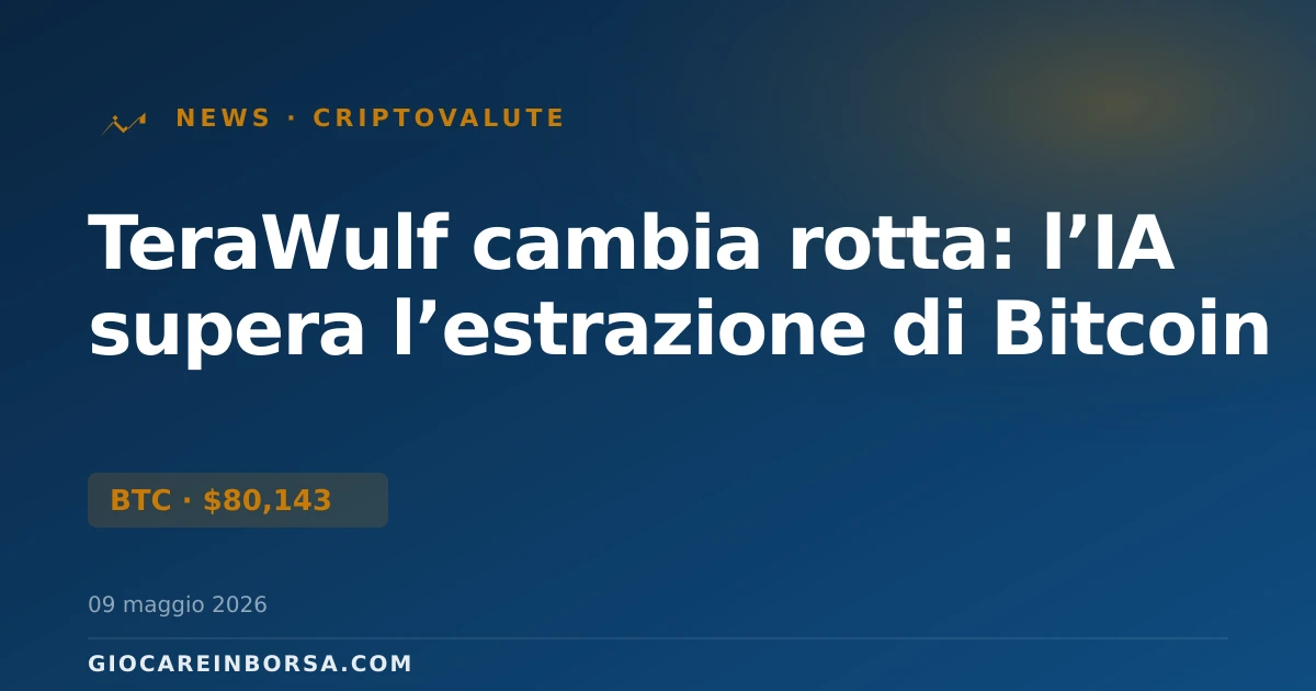 TeraWulf cambia rotta: l’IA supera l’estrazione di Bitcoin