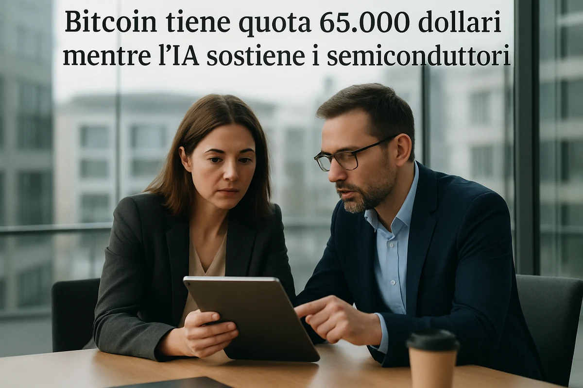 Bitcoin tiene quota 65.000 dollari mentre l’IA sostiene i semiconduttori