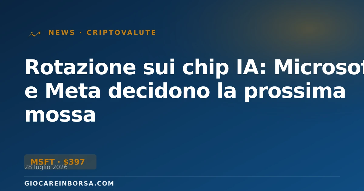 Rotazione sui chip IA: Microsoft e Meta decidono la prossima mossa