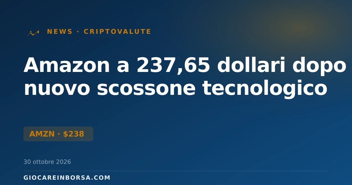 Amazon a 237,65 dollari dopo il nuovo scossone tecnologico