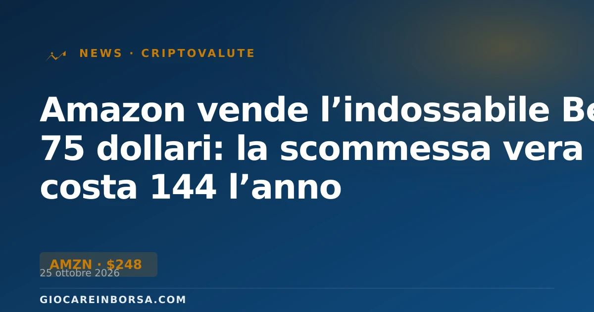 Amazon vende l’indossabile Bee a 75 dollari: la scommessa vera costa 144 l’anno