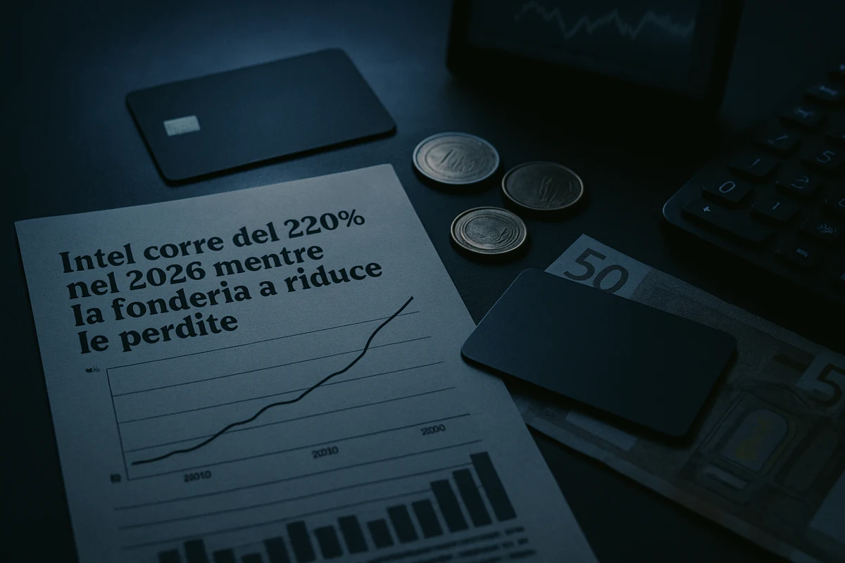 Intel corre del 220% nel 2026 mentre la fonderia riduce le perdite