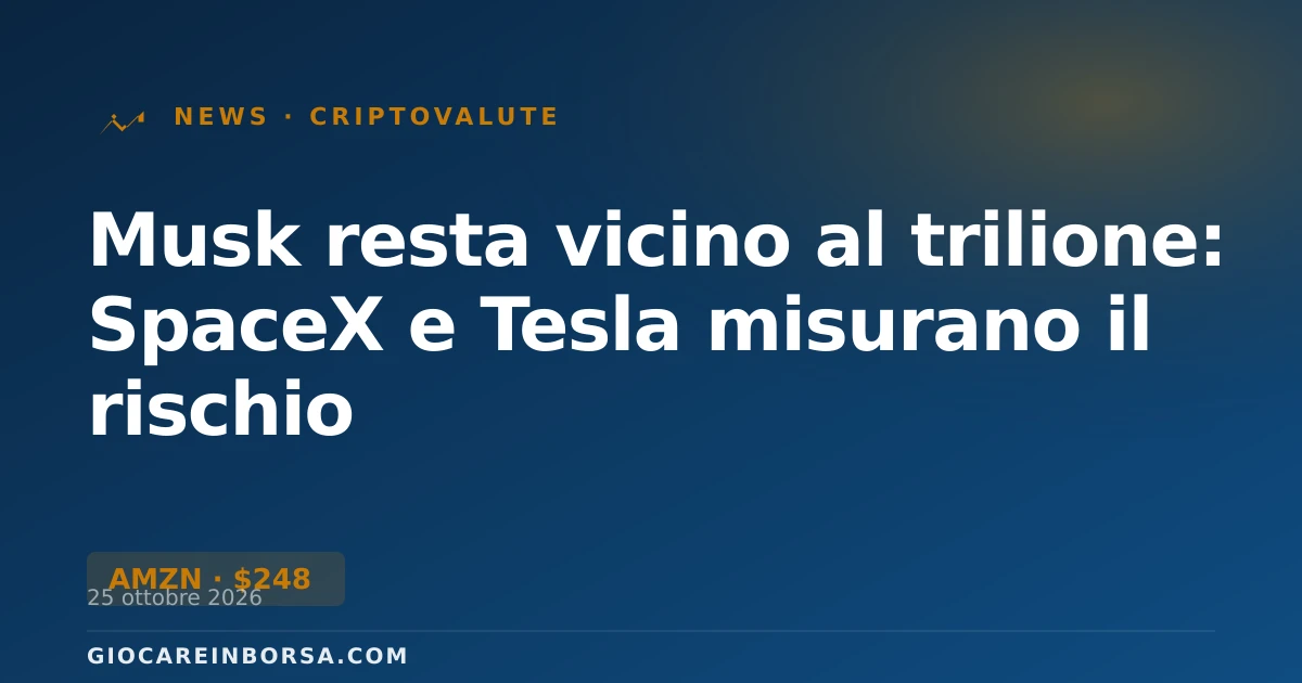 Musk resta vicino al trilione: SpaceX e Tesla misurano il rischio