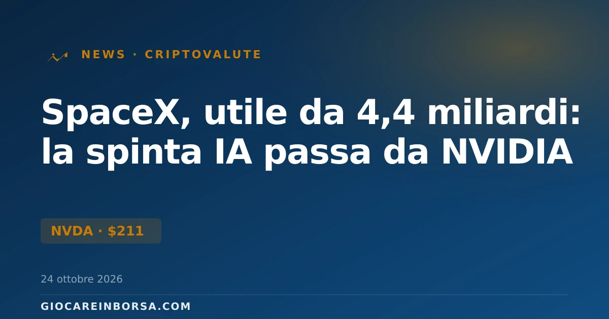 SpaceX, utile da 4,4 miliardi: la spinta IA passa da NVIDIA