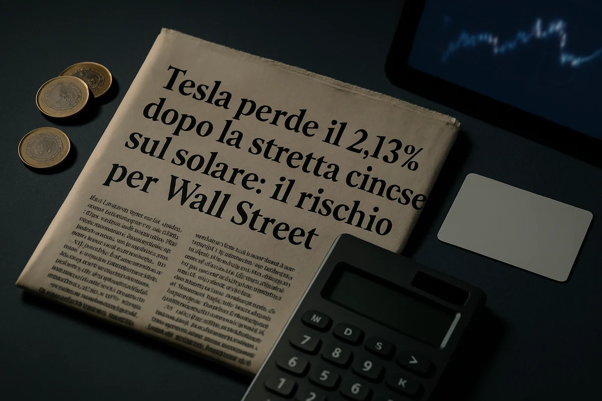 Tesla perde il 2,13% dopo la stretta cinese sul solare: il rischio per Wall Street
